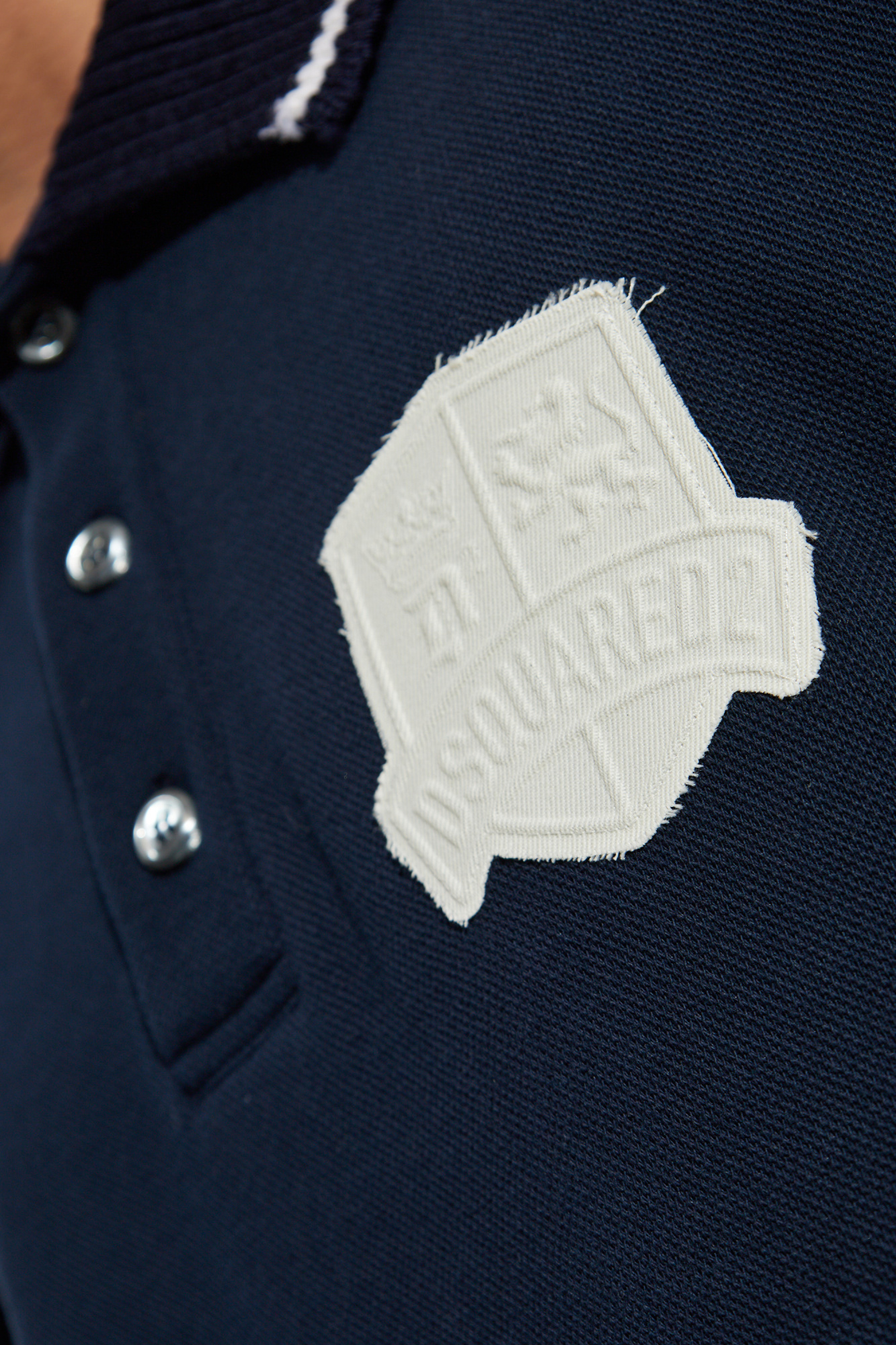 Navy blue Polo with patch Dsquared2 - Vitkac Italy